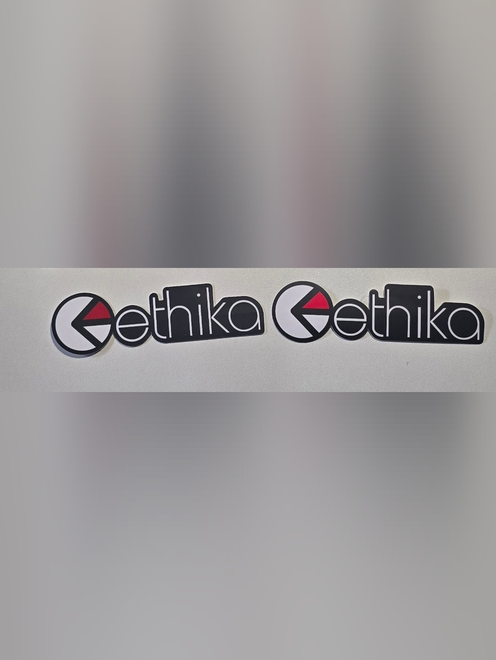 Ethika Stickers Lot of 2 Decals 3.5 inch length Moto Skate Race